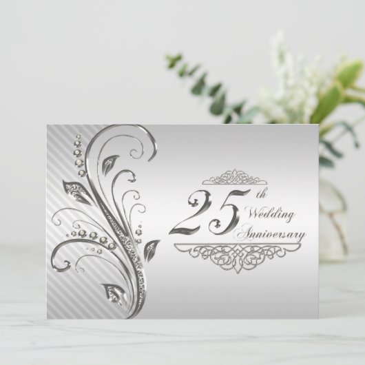Invitation pour les 25 ans de mariage (Debout devant)