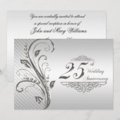 Invitation pour les 25 ans de mariage (Devant / Derrière)