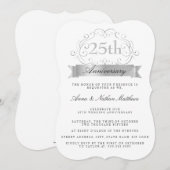 Invitation pour les 25 ans de Mariage (Devant / Derrière)