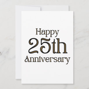 Invitation pour les 25 ans de mariage