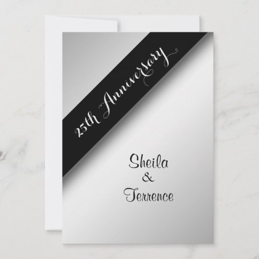 Invitation pour les 25 ans de mariage (Devant)