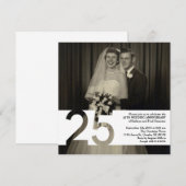 Invitation pour les 25 ans de mariage 5.25 x 5.25 (Devant / Derrière)