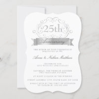 Invitation pour les 25 ans de Mariage Anniversaire