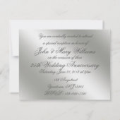 Invitation pour les 25 ans de mariage - Argent Cla (Dos)