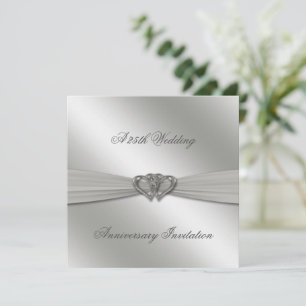 Invitation pour les 25 ans de mariage - Argent Cla