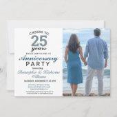 Invitation pour les 25 ans de mariage Argent Moder (Devant)