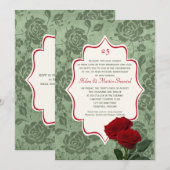 Invitation pour les 25 ans de mariage aux Roses Ro (Devant / Derrière)