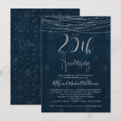 Invitation pour les 25 ans de mariage avec des gui (Devant / Derrière)