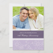 Invitation pour les 25 ans de mariage avec motif f (Devant)