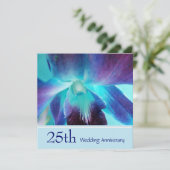 Invitation pour les 25 ans de mariage Blue Orchid (Debout devant)