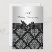 Invitation pour les 25 ans de mariage Damask & Bow (Devant)