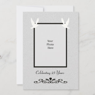 Invitation pour les 25 ans de mariage d'argent