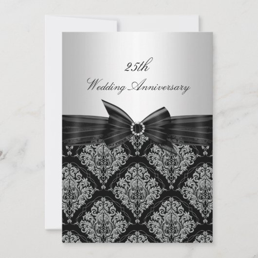 Invitation pour les 25 ans de mariage de Damask & (Devant)