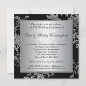 Invitation pour les 25 ans de mariage de FAUX Flap (Dos)