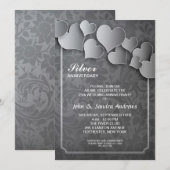 Invitation pour les 25 ans de mariage de noces d'a (Devant / Derrière)