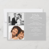 Invitation pour les 25 ans de mariage de noces d'a (Devant)