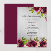 Invitation pour les 25 ans de mariage en Bourgogne (Devant / Derrière)