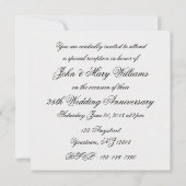 Invitation pour les 25 ans de mariage en Damassé (Dos)