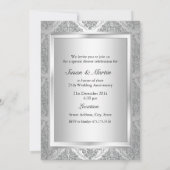 Invitation pour les 25 ans de mariage en Damassé A (Dos)