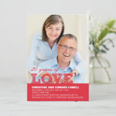 Invitation pour les 25 ans de mariage en rouge (Debout devant)