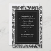 Invitation pour les 25 ans de mariage Fleur argent (Dos)