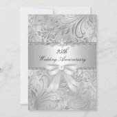 Invitation pour les 25 ans de mariage Floral & Bow (Devant)