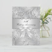 Invitation pour les 25 ans de mariage Floral & Bow (Debout devant)