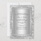 Invitation pour les 25 ans de mariage Floral & Bow (Dos)
