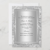Invitation pour les 25 ans de mariage Floral & Rub (Dos)