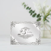 Invitation pour les 25 ans de mariage Flourish Sil (Debout devant)