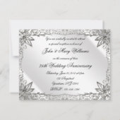 Invitation pour les 25 ans de mariage Flourish Sil (Dos)