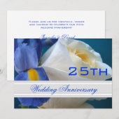 Invitation pour les 25 ans de mariage Iris/Rose (Devant / Derrière)