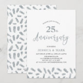 Invitation pour les 25 ans de mariage moderne arge (Devant / Derrière)