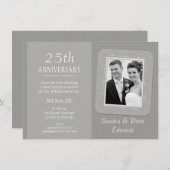 Invitation pour les 25 ans de mariage, noces d'arg (Devant / Derrière)