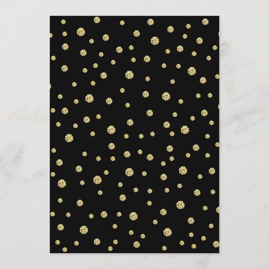 Invitation pour les 25 ans de mariage - Noir & Or (Dos)