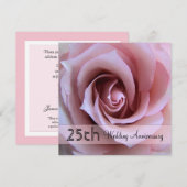 Invitation pour les 25 ans de mariage Rose Esperan (Devant / Derrière)