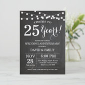 Invitation pour les 25 ans de mariage Tableau noir (Debout devant)
