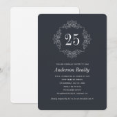Invitation pour les 25 ans d'entreprise (Devant / Derrière)