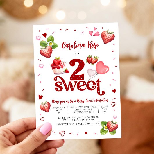 Invitation pour les 2 ans de Berry Sweet