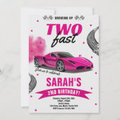Invitation pour les 2 ans de la petite fille pour (Devant)