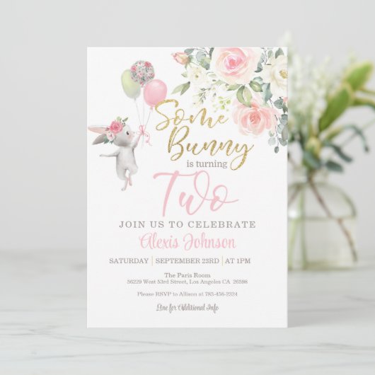 Invitation pour les 2 ans de Some Bunny (Debout devant)