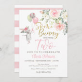 Invitation pour les 2 ans de Some Bunny (Devant / Derrière)