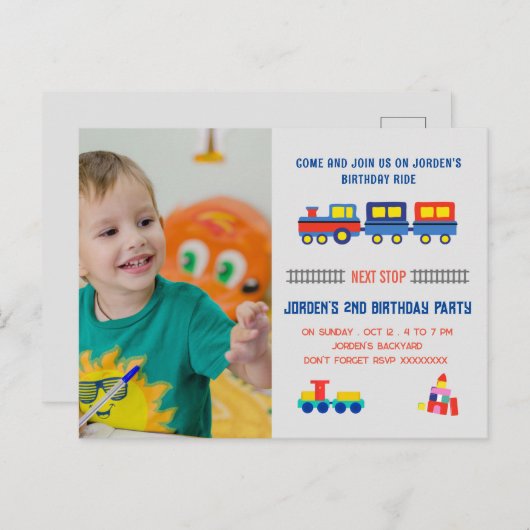 Invitation pour les 2 ans de Tour de Train à bord (Devant / Derrière)