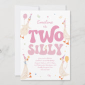 Invitation pour les 2 ans de Two Silly Goose Fille (Devant)