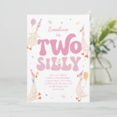 Invitation pour les 2 ans de Two Silly Goose Fille (Debout devant)