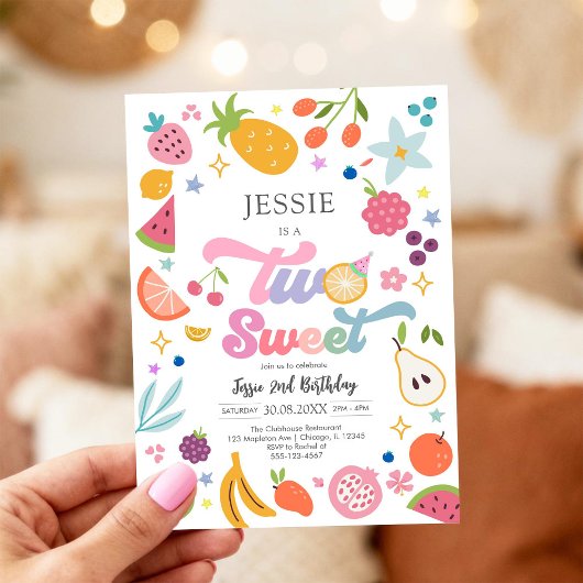 Invitation pour les 2 ans de Two Sweet Fruit