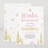 Invitation pour les 2 ans - Fille - Pays des merve (Devant / Derrière)