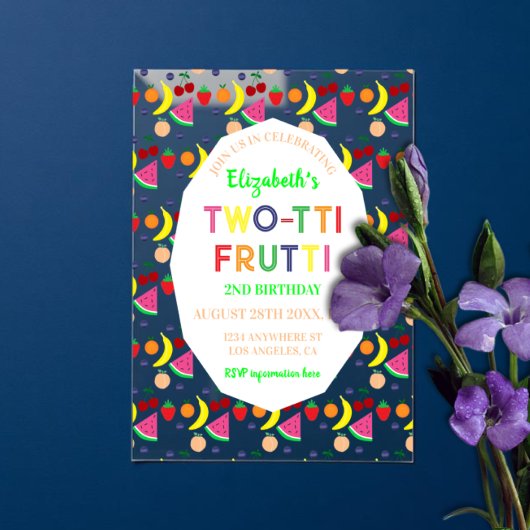 Invitation pour les 2 ans Fruit Two-tti Frutti