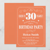 Invitation pour les 30 ans Anniversaire Corail et (Devant / Derrière)