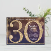Invitation pour les 30 ans avec paillettes pour un (Debout devant)